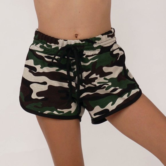 Camouflage Shorts Elastic Waist Band 501 - Picture 6 of 7